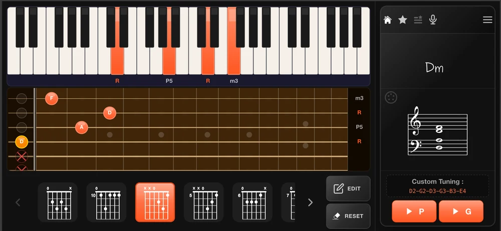 Chord Analyser interface